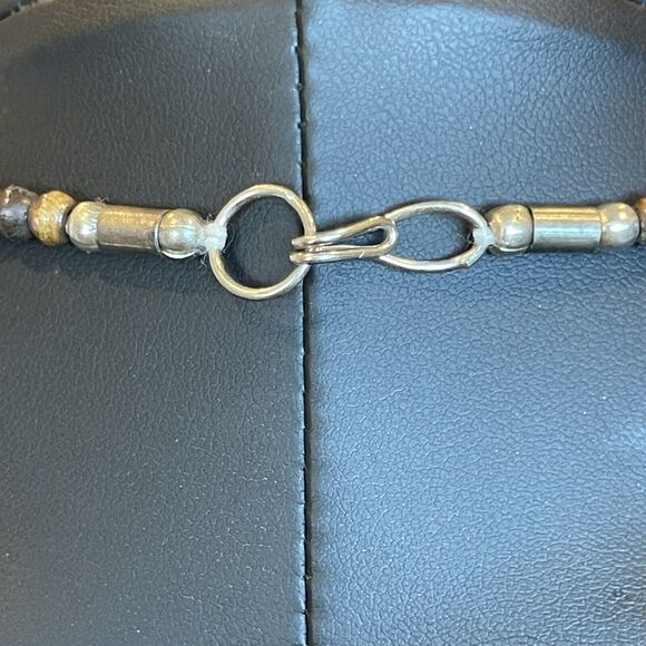 Vintage Wooden Beaded Necklace Shades Of Brown Overlapping Disc Graduated 18" - Picture 4 of 7